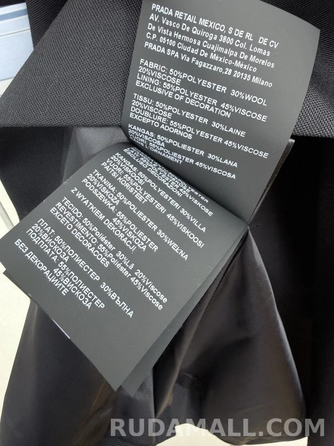 프라다 프라다 장식 칼라 벨티드 자켓 상세 이미지
