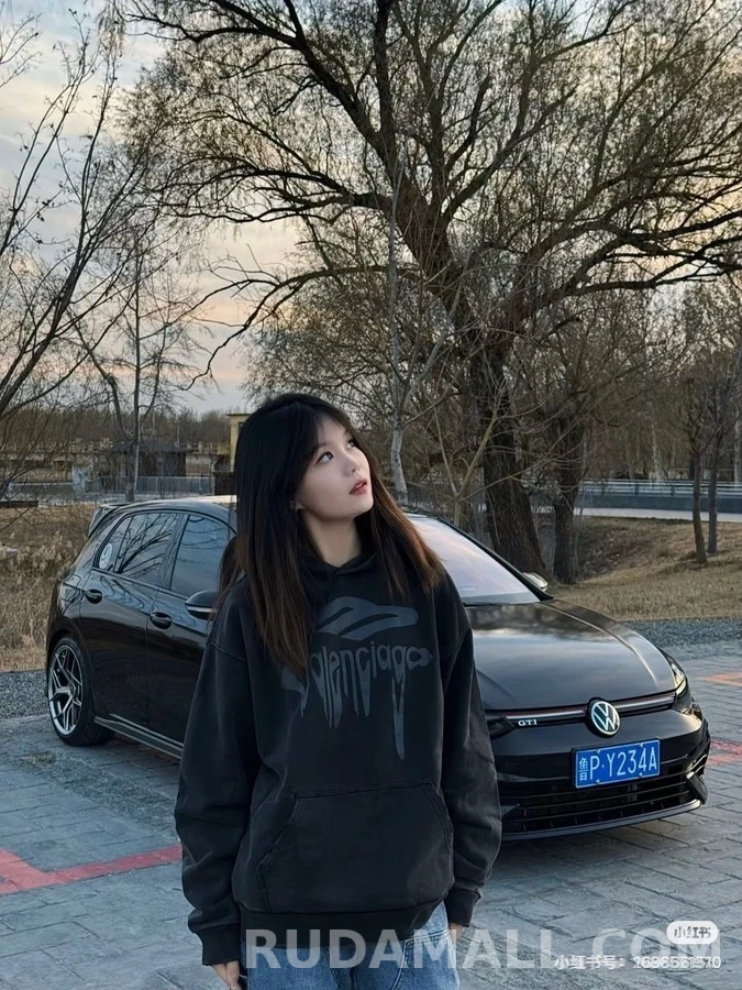 발렌시아가 발렌시아가 액체 멜팅 로고 후드티 상세 이미지