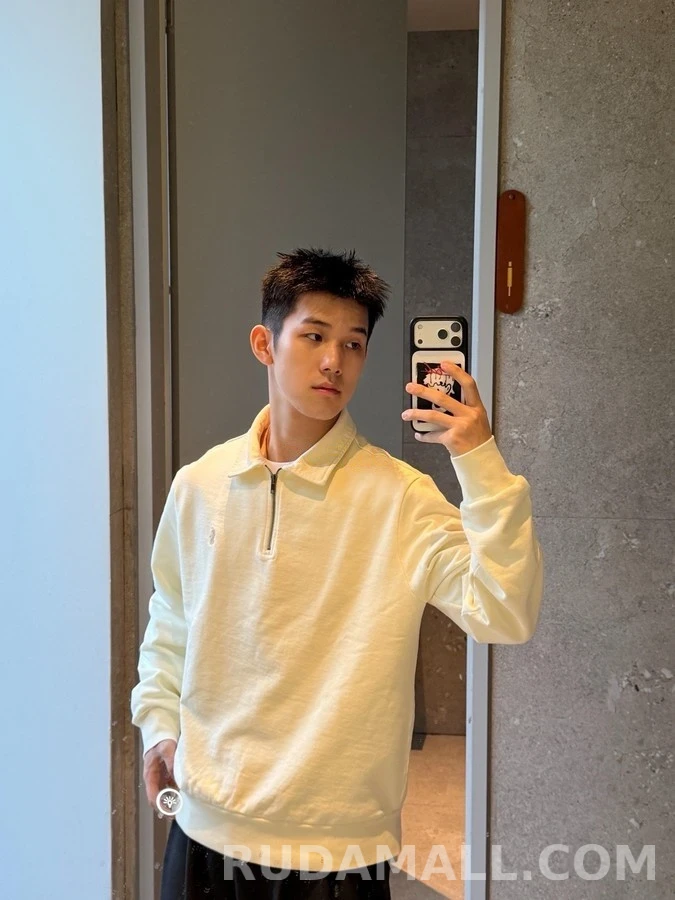 폴로 랄프 로렌 폴로 랄프 로렌 RL 로고 하프집업 맨투맨 상세 이미지