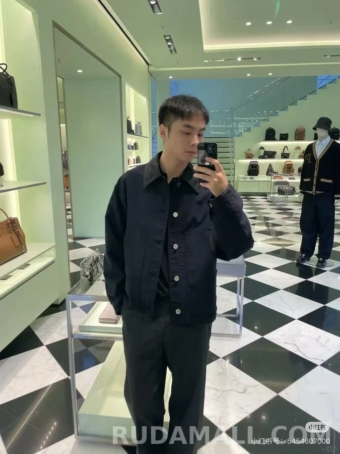 프라다 프라다 칼라 배색 자켓 상세 이미지