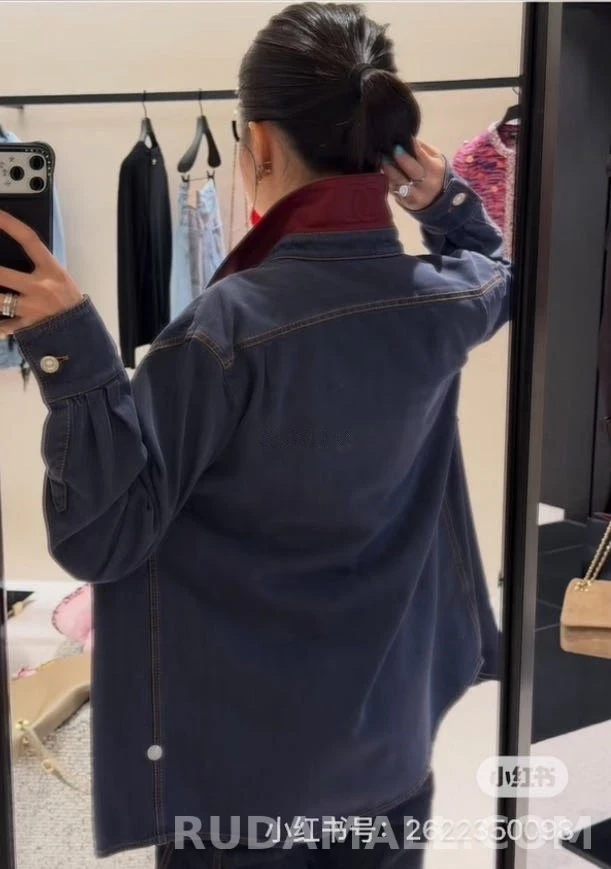 샤넬 샤넬 각인 버튼 데님 셔츠 상세 이미지