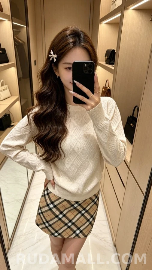 샤넬 샤넬 더블C 로고 펀칭 니트 상세 이미지