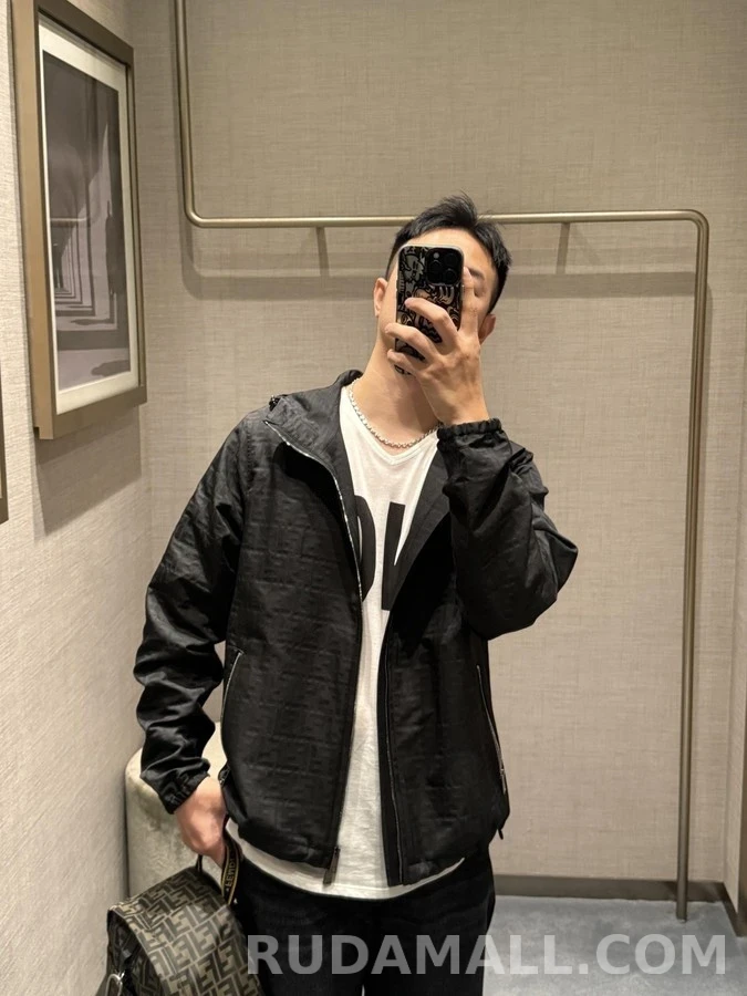 펜디 펜디 패턴 자카드 나일론 후드 자켓 상세 이미지
