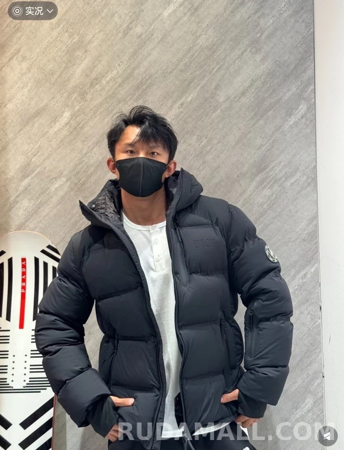 디올 디올 로고 후드 패딩 상세 이미지