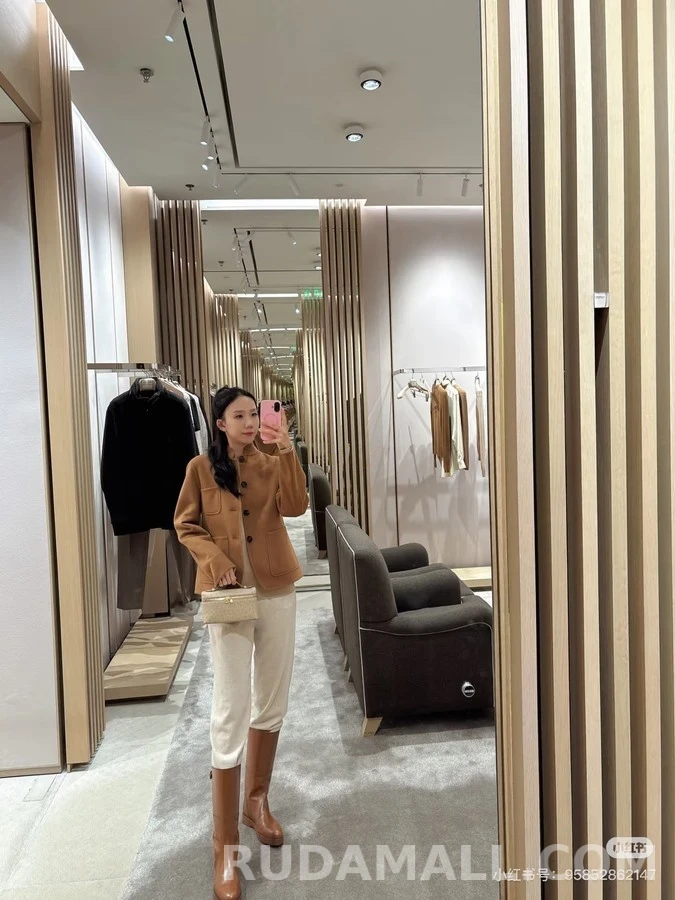 로로피아나 로로피아나 신중식 스탠드넥 더블페이스 자켓 브라운 상세 이미지