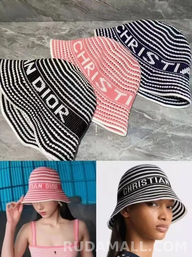 디올 디올 스트라이프 버킷햇 상세 이미지