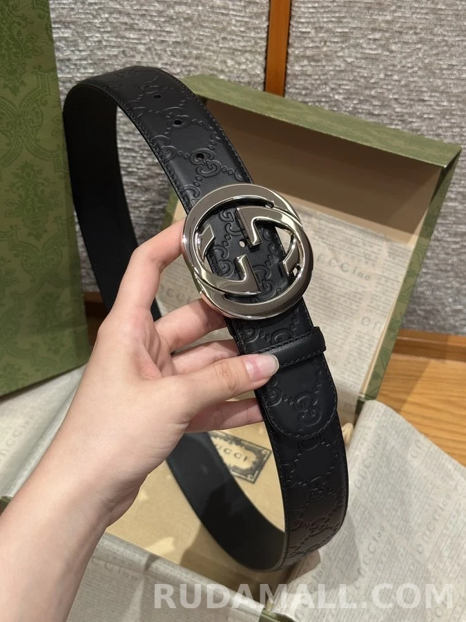 구찌 구찌 인터로킹 G 버클 4cm 벨트 상세 이미지