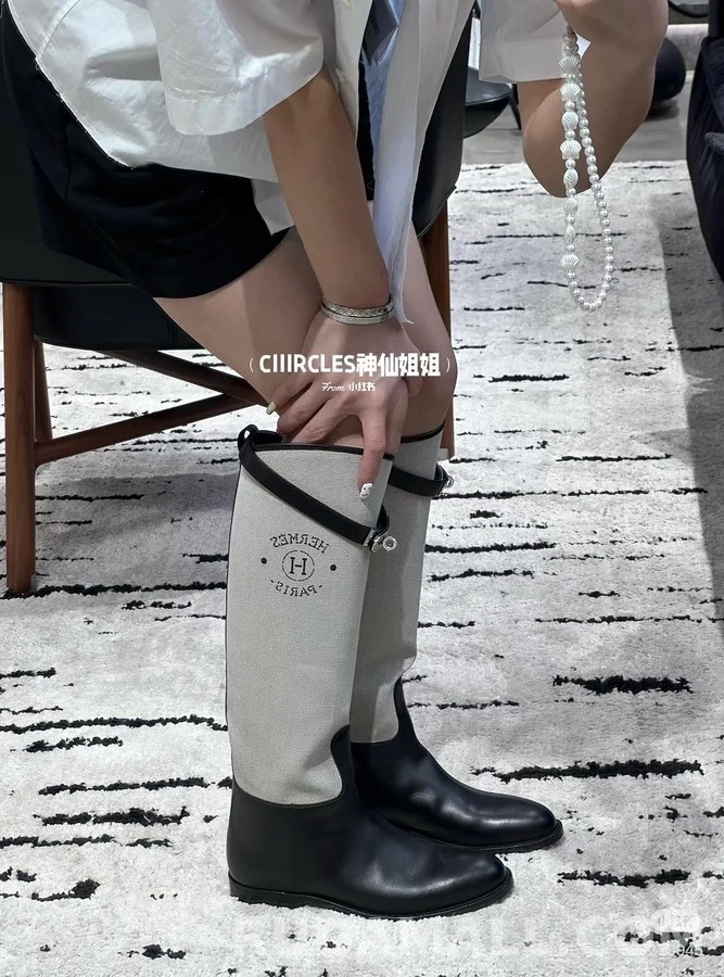 에르메스 에르메스 투톤 버클 롱부츠 상세 이미지