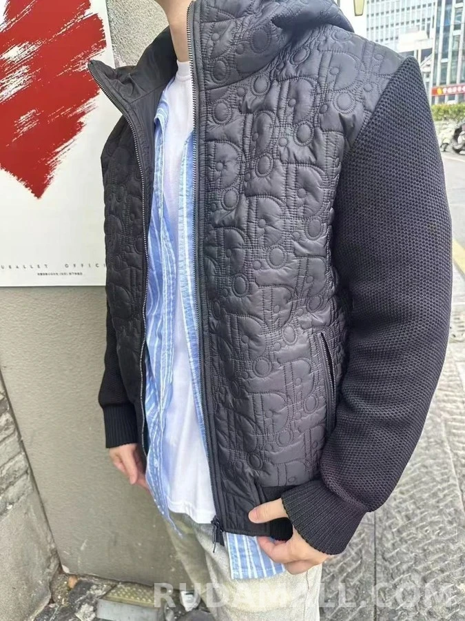 디올 디올 오블리크 퀼팅 니트 후드 자켓 상세 이미지
