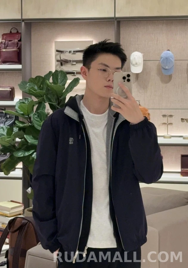 브루넬로 쿠치넬리 브루넬로 쿠치넬리 BC 로고 리버서블 나일론 자켓 상세 이미지