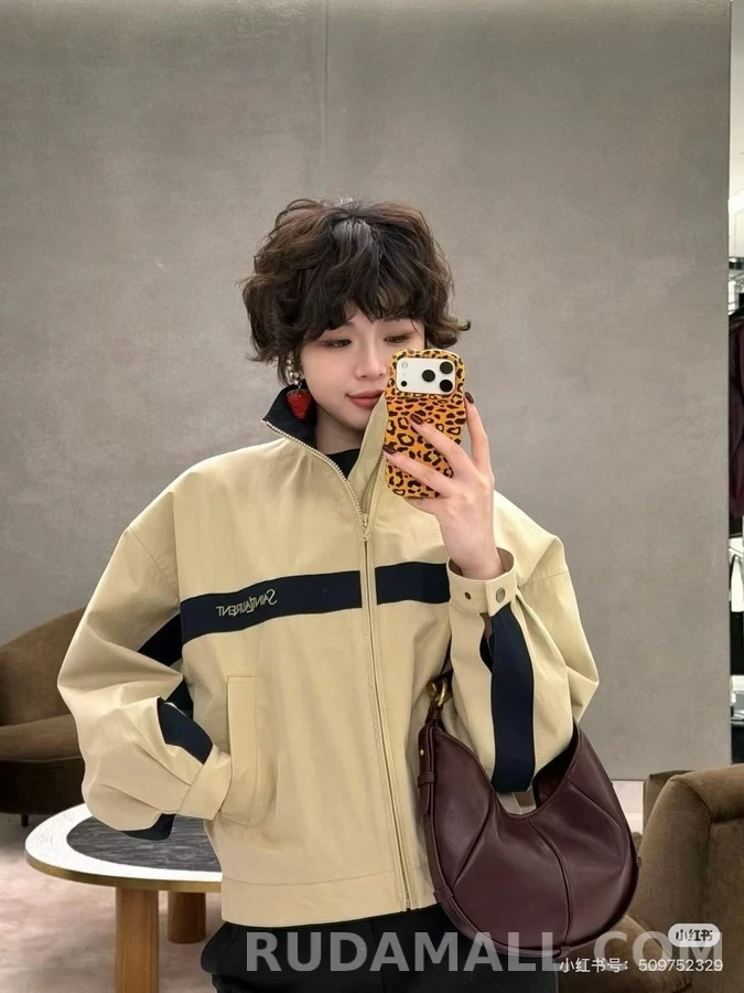 생로랑 세인트로랑 배색 자수 자켓 상세 이미지