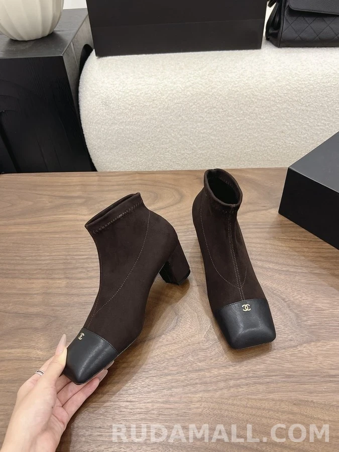 샤넬 샤넬 로고 캡토 앵클 부츠 상세 이미지