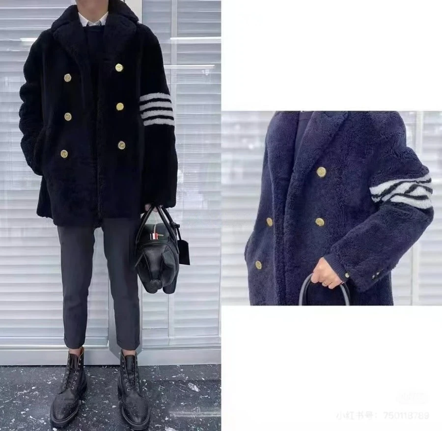 톰브라운 톰브라운 양모 4바 코트 상세 이미지