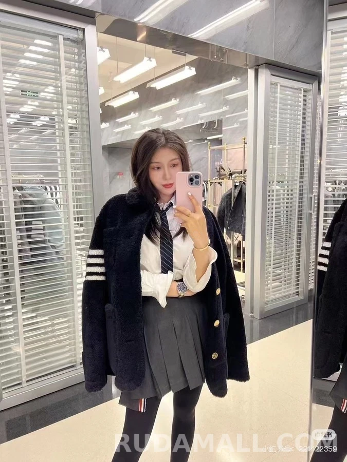 톰브라운 톰브라운 양모 4바 코트 상세 이미지