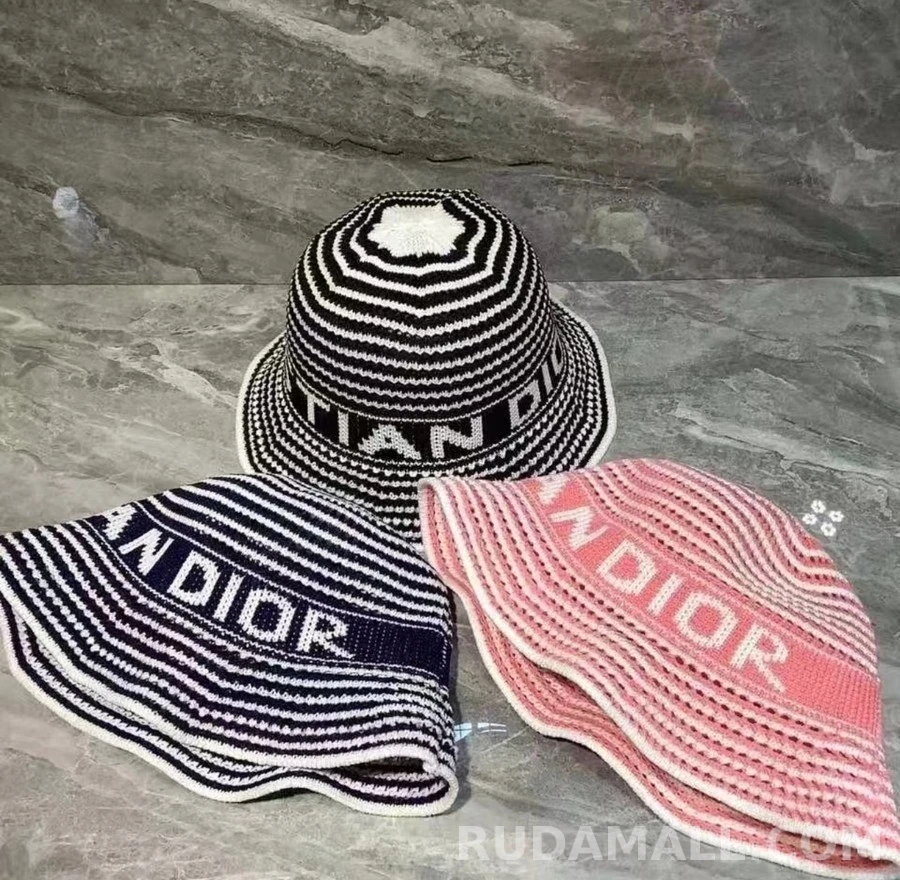 디올 디올 스트라이프 레터링 버킷햇 상세 이미지