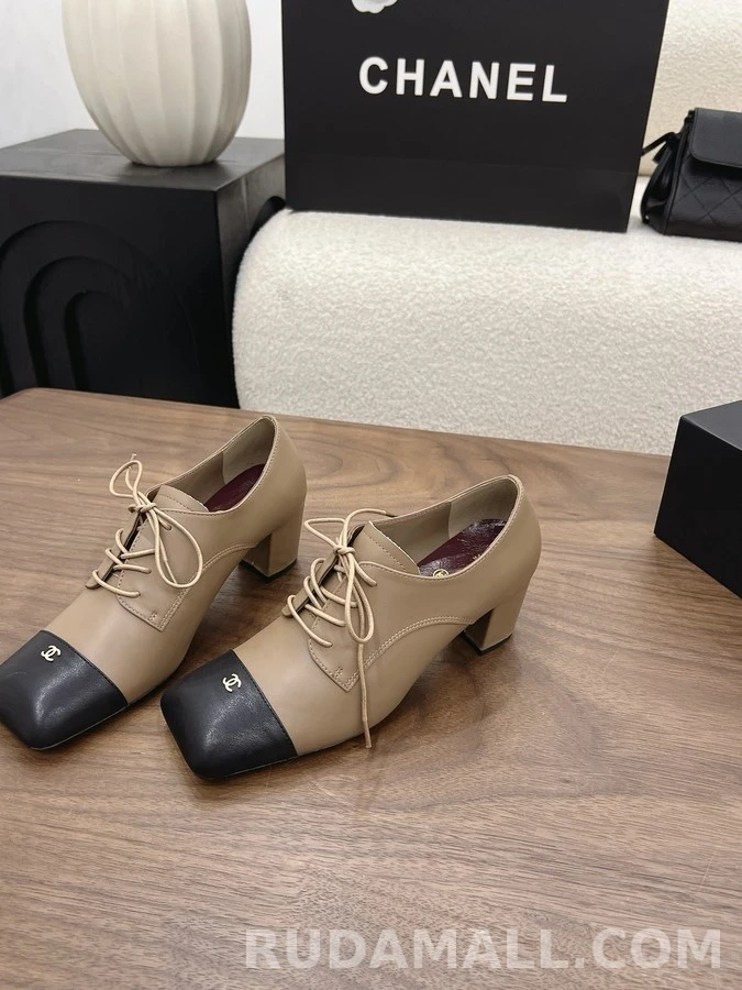 샤넬 샤넬 투톤 옥스포드 힐 상세 이미지