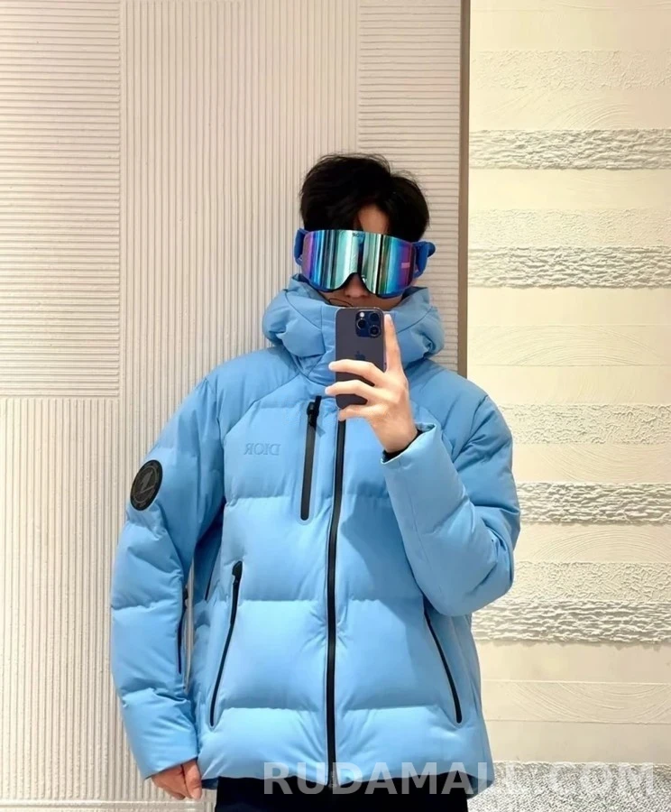 디올 디올 로고 후드 패딩 자켓 상세 이미지