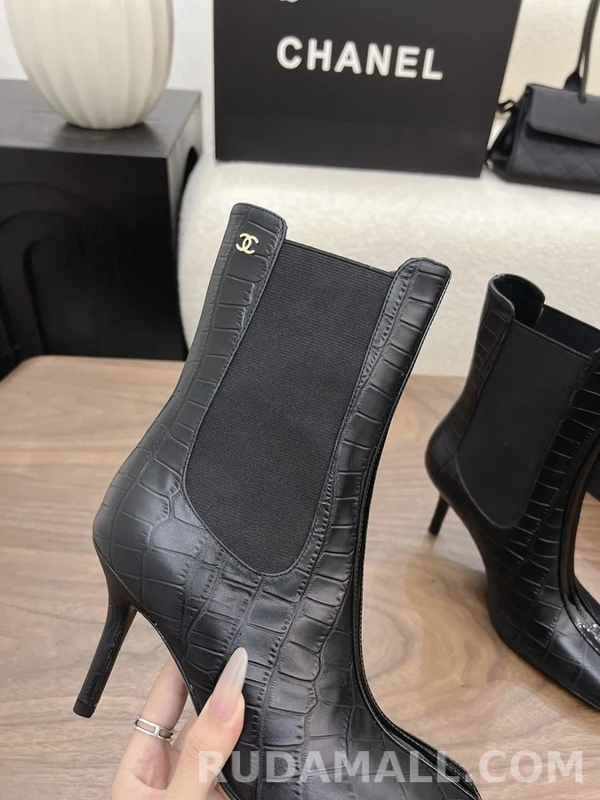 샤넬 샤넬 악어 엠보 첼시 부츠 상세 이미지