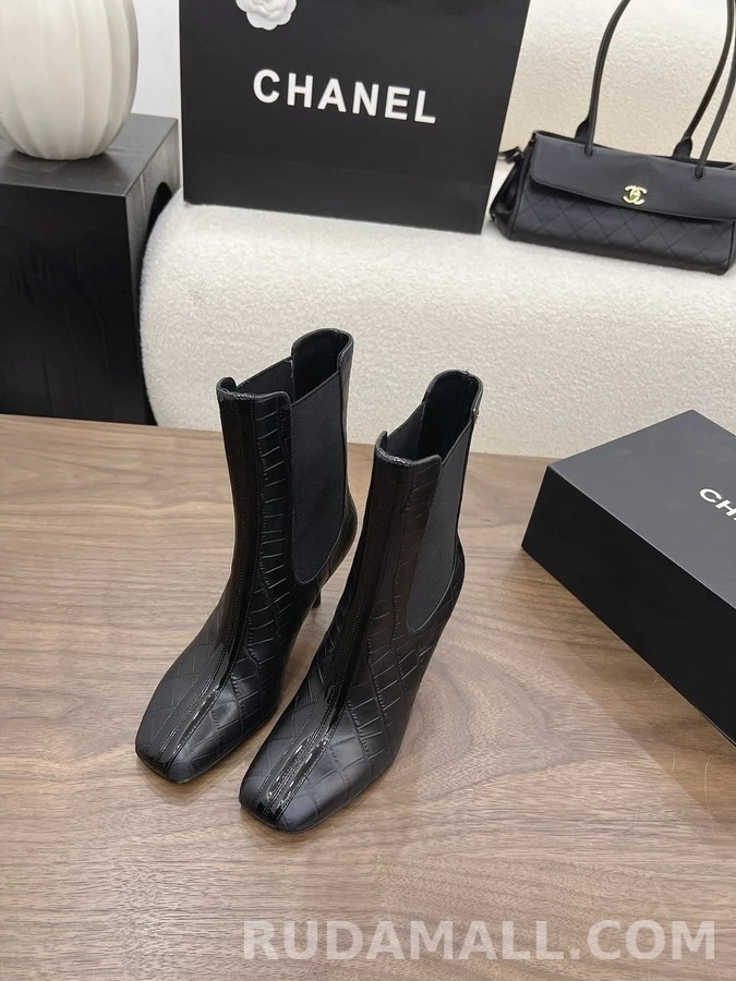 샤넬 샤넬 악어 엠보 첼시 부츠 상세 이미지