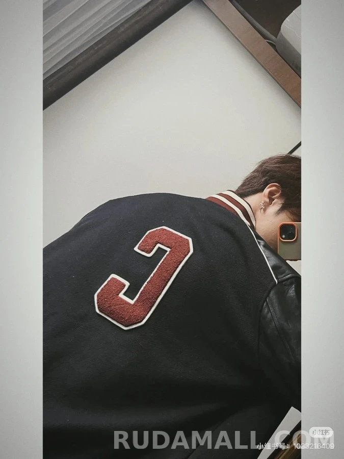셀린느 셀린느 레터 C 패치 울 레더 바시티 자켓 상세 이미지