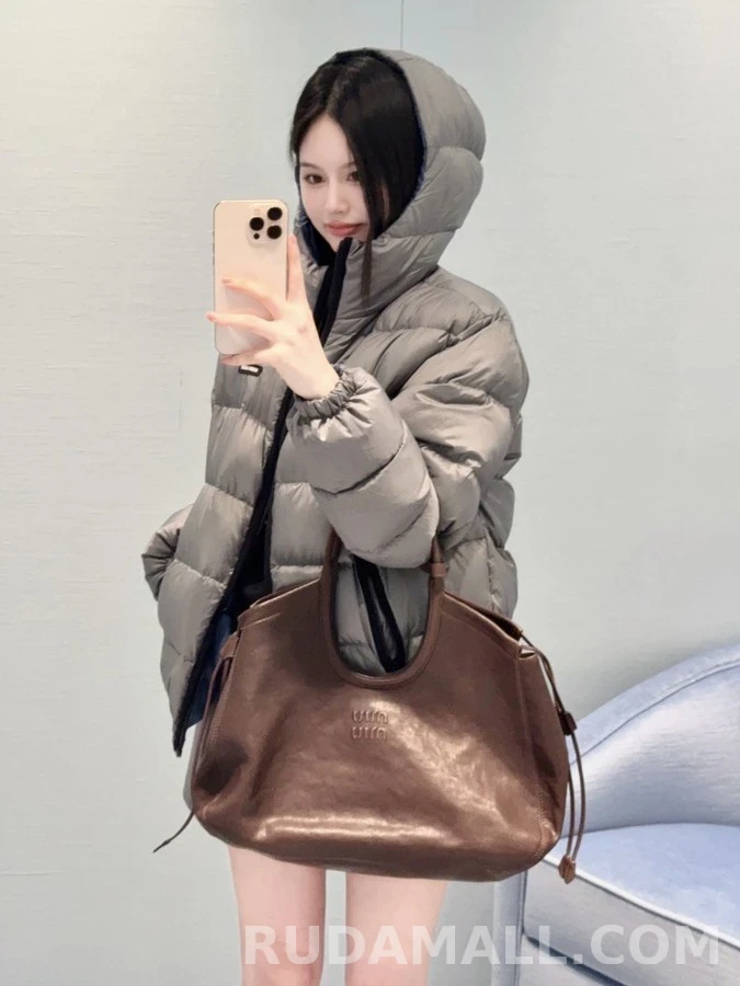 미우미우 미우미우 후드 숏 패딩 상세 이미지