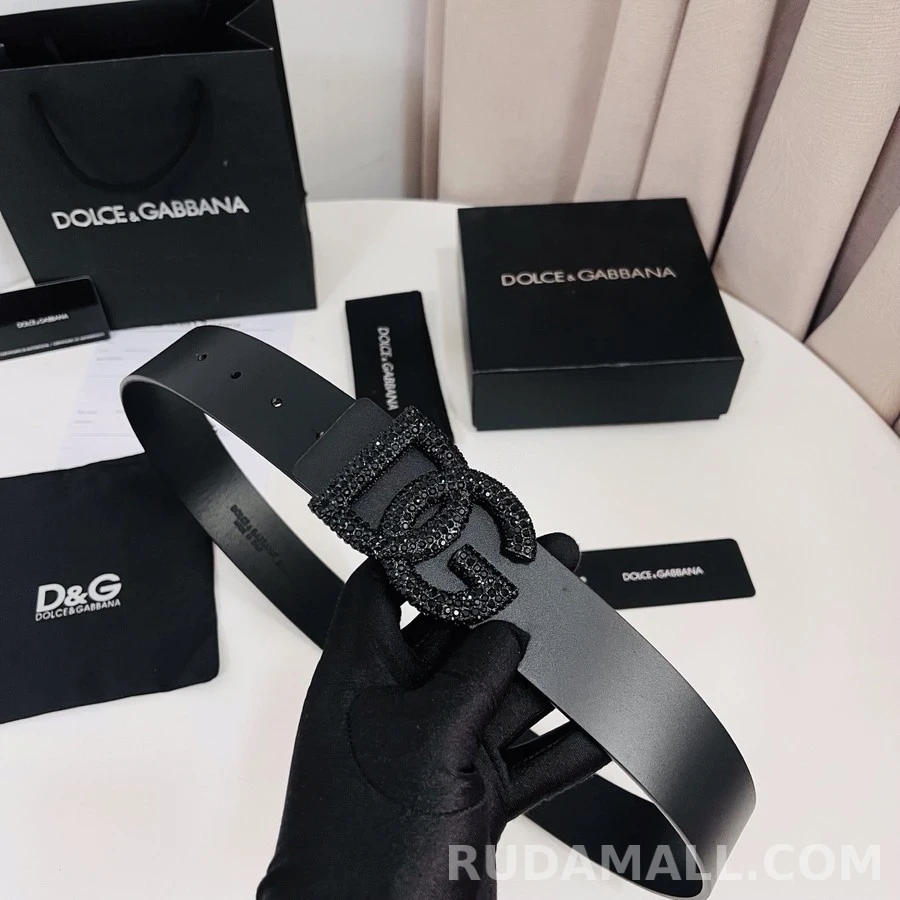 돌체앤가바나 돌체앤가바나 큐빅 DG 로고 버클 벨트 상세 이미지
