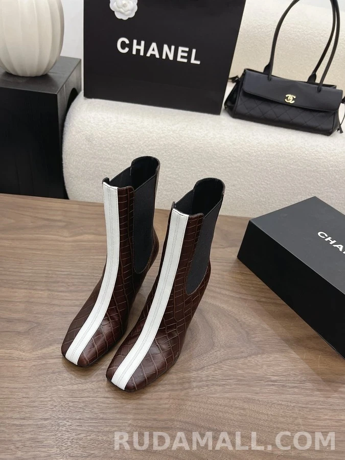 샤넬 샤넬 악어엠보 첼시 앵클부츠 상세 이미지