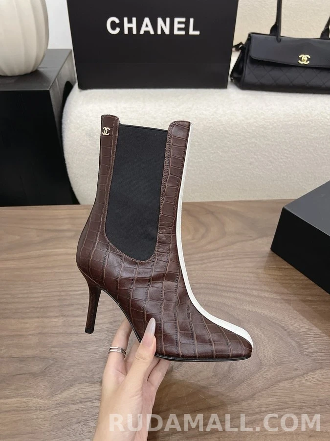 샤넬 샤넬 악어엠보 첼시 앵클부츠 상세 이미지