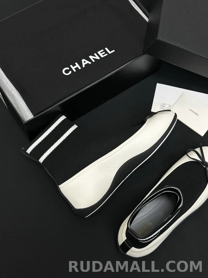 샤넬 샤넬 연삭 니트 발레 플랫 상세 이미지