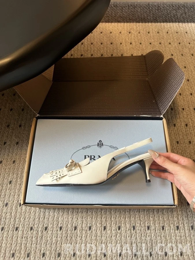 프라다 프라다 프린지 보우 슬링백 힐 상세 이미지