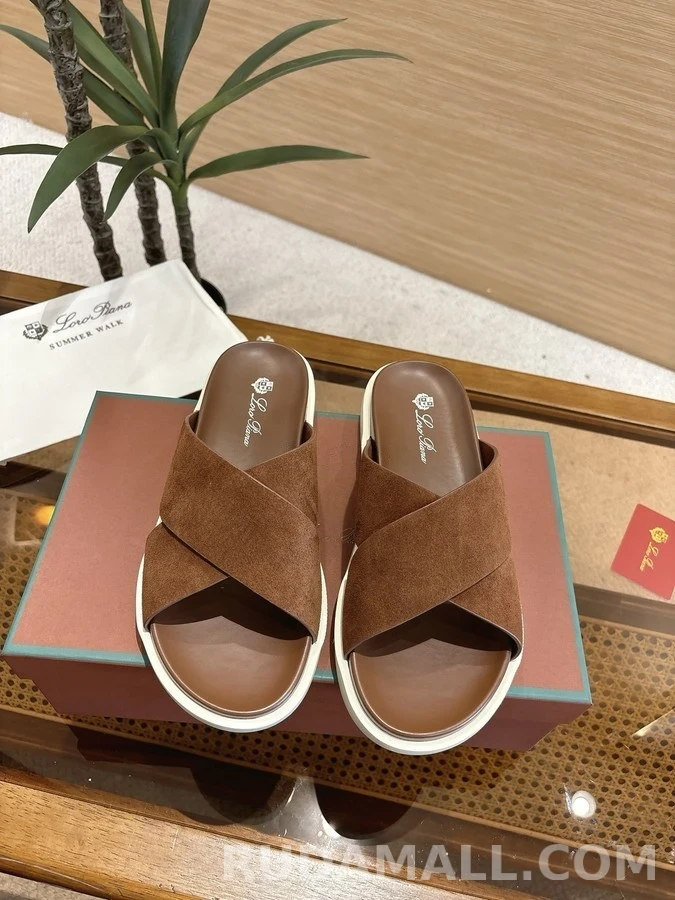 로로피아나 로로피아나 크로스 스트랩 뮬 슬리퍼 상세 이미지