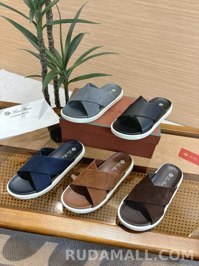 로로피아나 로로피아나 크로스 스트랩 뮬 슬리퍼 상세 이미지
