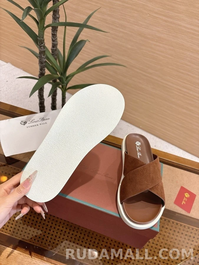 로로피아나 로로피아나 크로스 스트랩 뮬 슬리퍼 상세 이미지