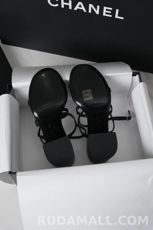 샤넬 샤넬 까멜리아 수정 힐 샌들 상세 이미지