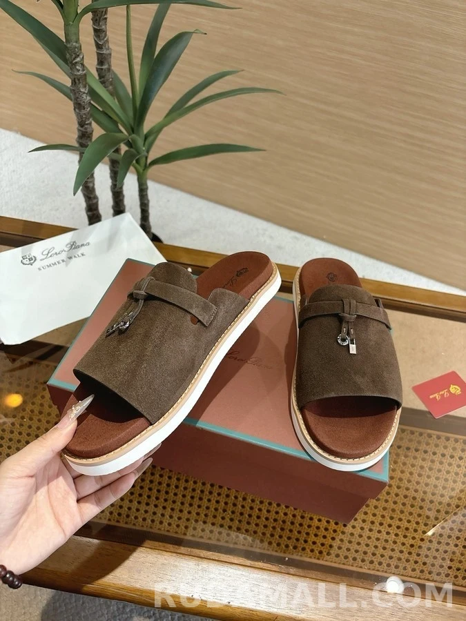 로로피아나 로로피아나 Summer Walk 스웨이드 뮬 슬리퍼 상세 이미지