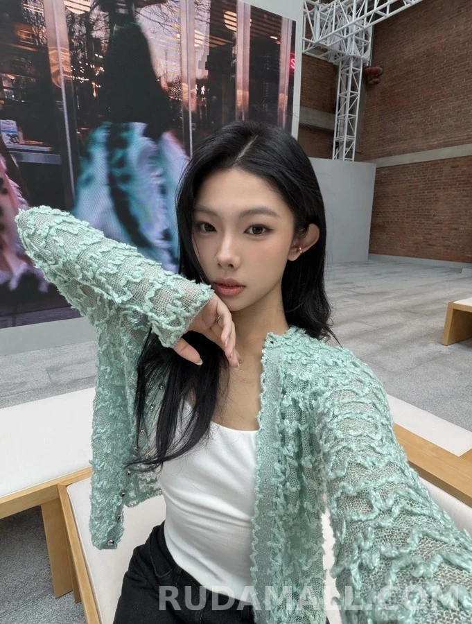 샤넬 샤넬 물결 오픈워크 니트 가디건 상세 이미지