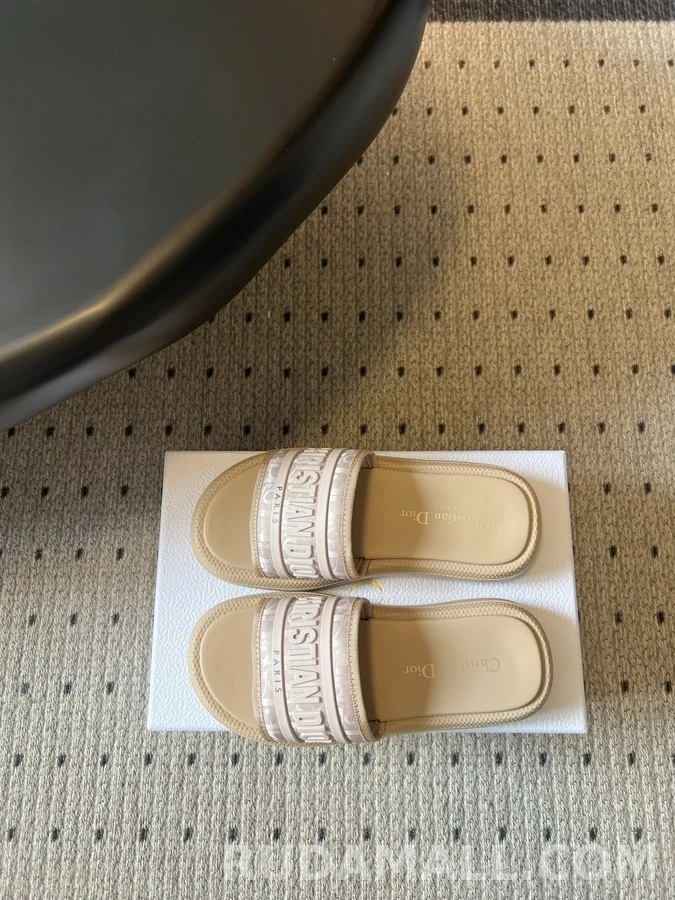 디올 디올 로고 두꺼운 밑창 슬라이드 샌들 상세 이미지