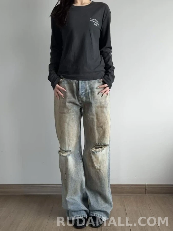 아크네 스튜디오 아크네 스튜디오 Acne Studios 레터링 긴팔 티셔츠 상세 이미지