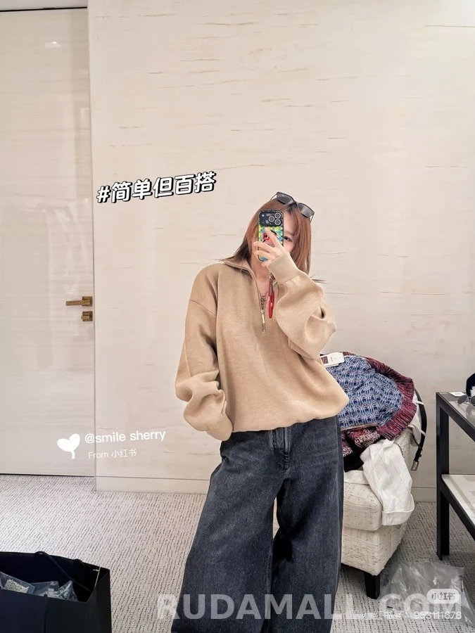샤넬 샤넬 로고 하프집업 니트 맨투맨 상세 이미지