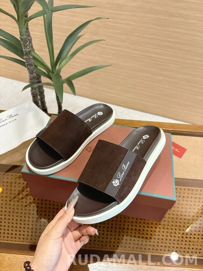 로로피아나 로로피아나 써머워크 스웨이드 슬라이드 상세 이미지