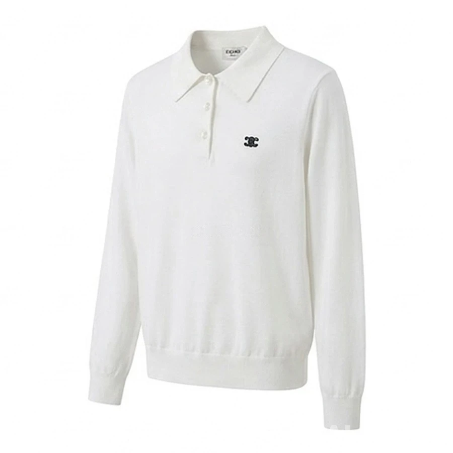 셀린느 셀린느 트리옹프 자수 긴팔 폴로 티셔츠 상세 이미지