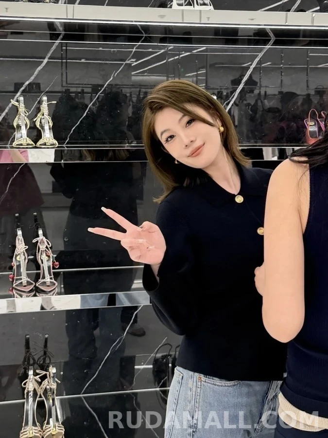 생로랑 세인트로랑 카라 버튼 가디건 상세 이미지
