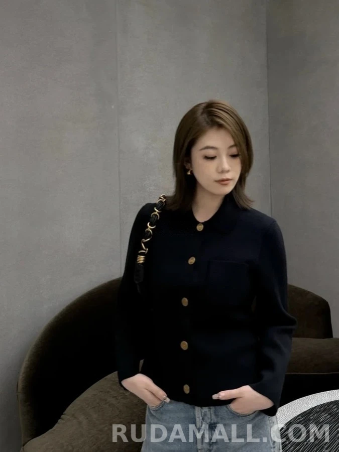 생로랑 세인트로랑 카라 버튼 가디건 상세 이미지