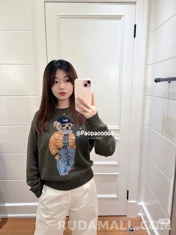 폴로 랄프 로렌 폴로 랄프 로렌 폴로 베어 자수 니트 상세 이미지