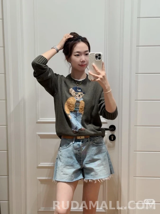 폴로 랄프 로렌 폴로 랄프 로렌 폴로 베어 자수 니트 상세 이미지