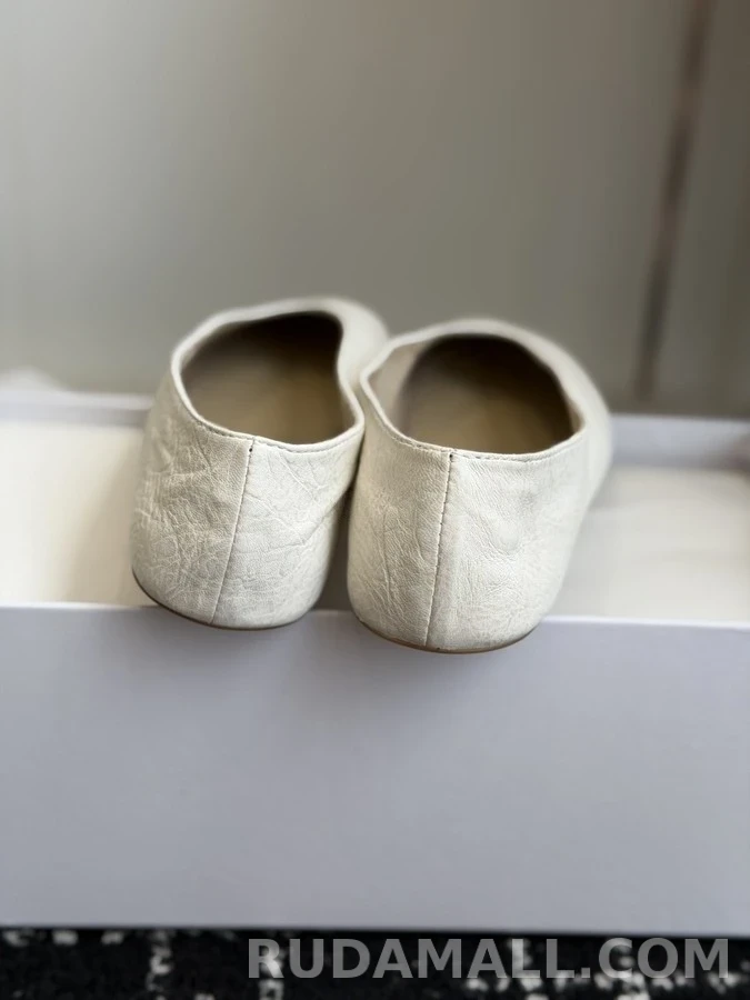 더로우 더로우 주름 발레리나 플랫 상세 이미지