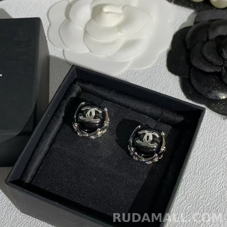 샤넬 샤넬 로고 크리스탈 이어링 상세 이미지