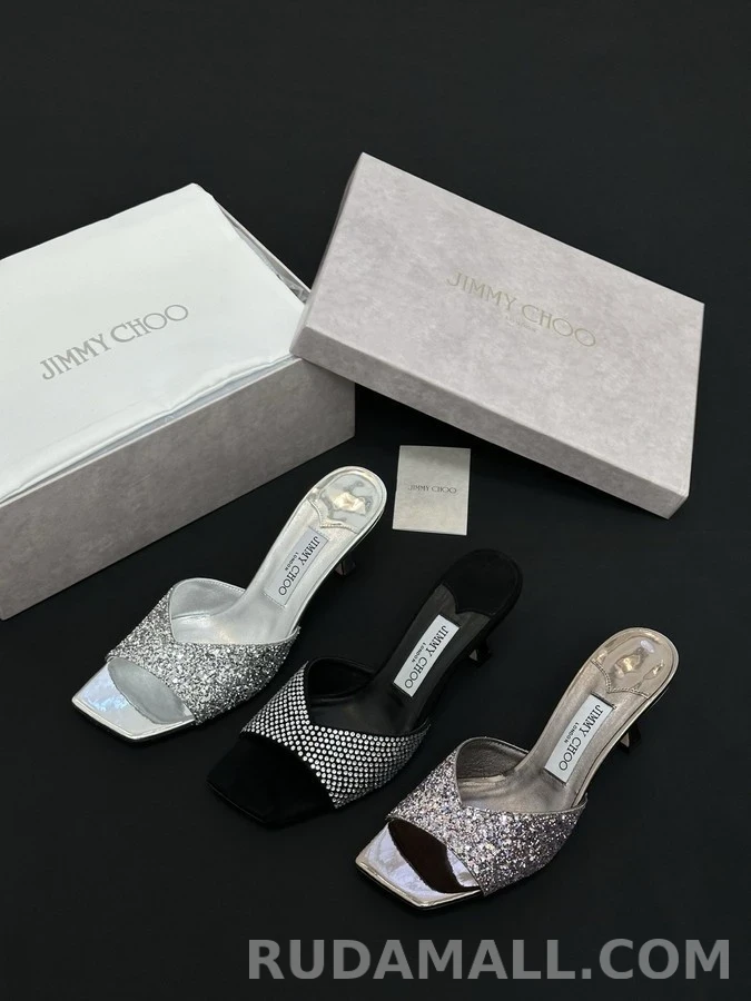 지미추 지미추 글리터 스퀘어토 하이힐 뮬 상세 이미지