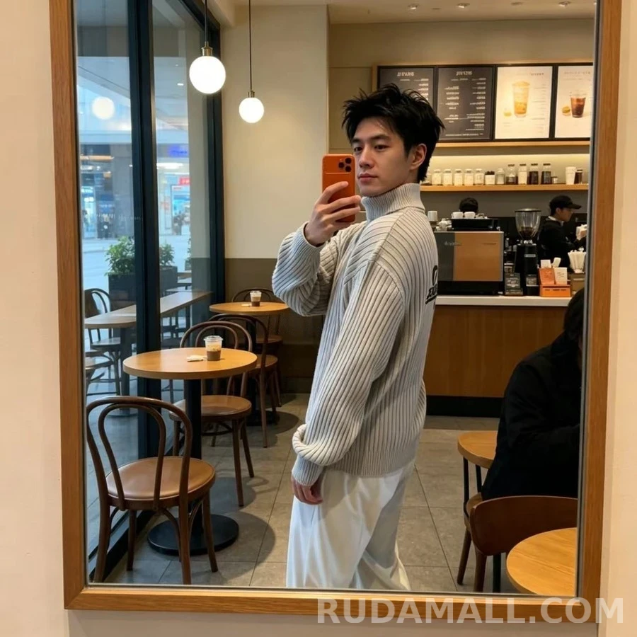 발렌시아가 발렌시아가 웨이브 로고 립 쿼터 집업 니트 상세 이미지