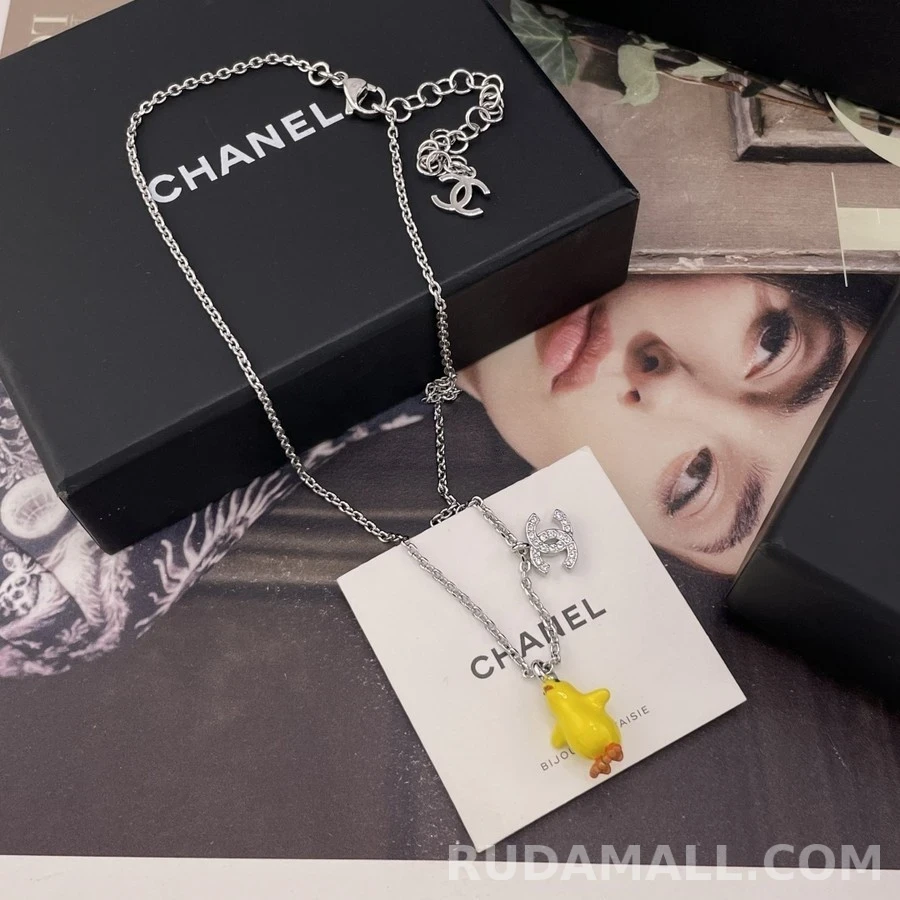 샤넬 샤넬 더블 C 병아리 펜던트 목걸이 상세 이미지